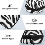 Nail Drill Bit Holder Case – Zebra Print – 64-Hole Dustproof