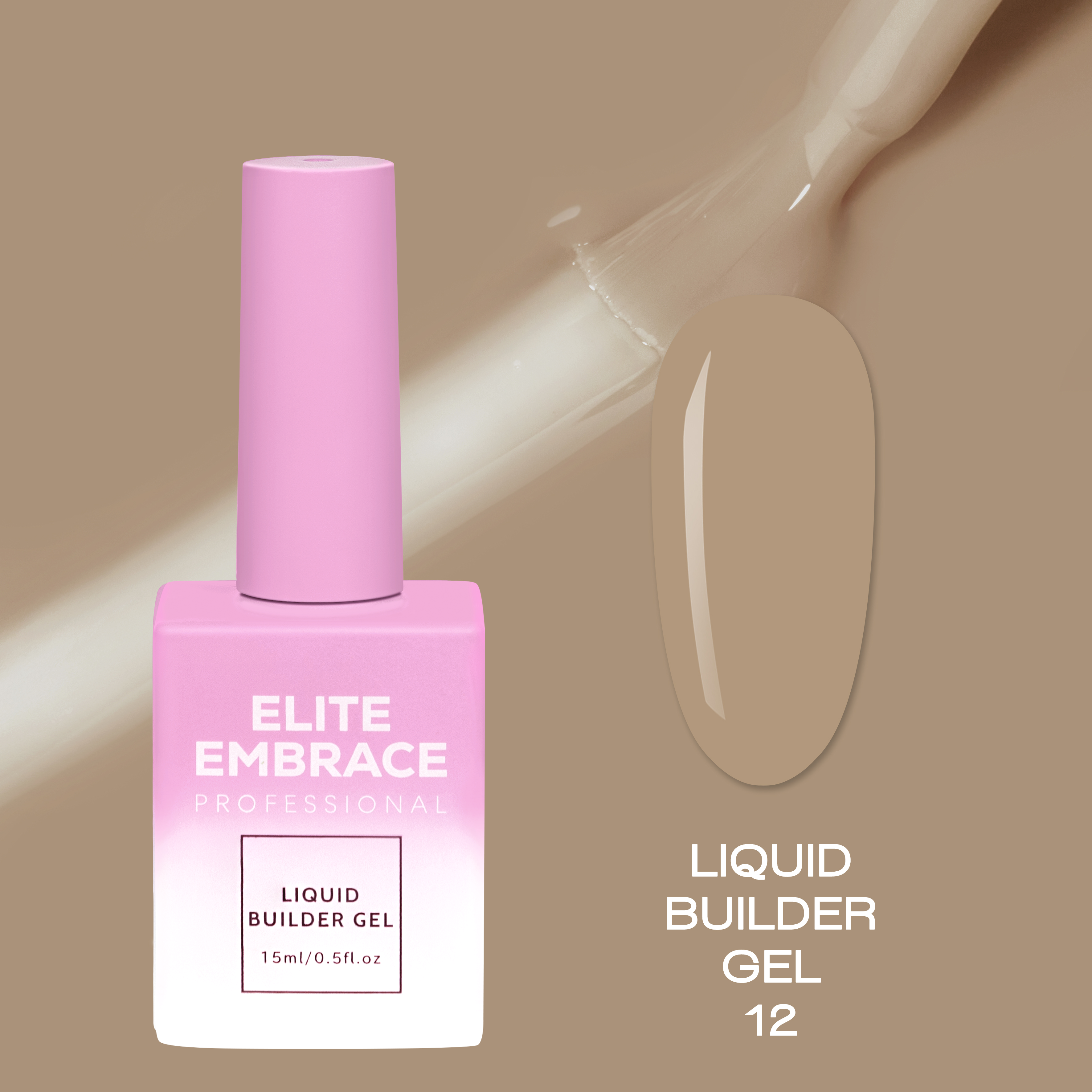 ELITE EMBRACE Professional Liquid Builder Gel 12 15ml ELBG1215