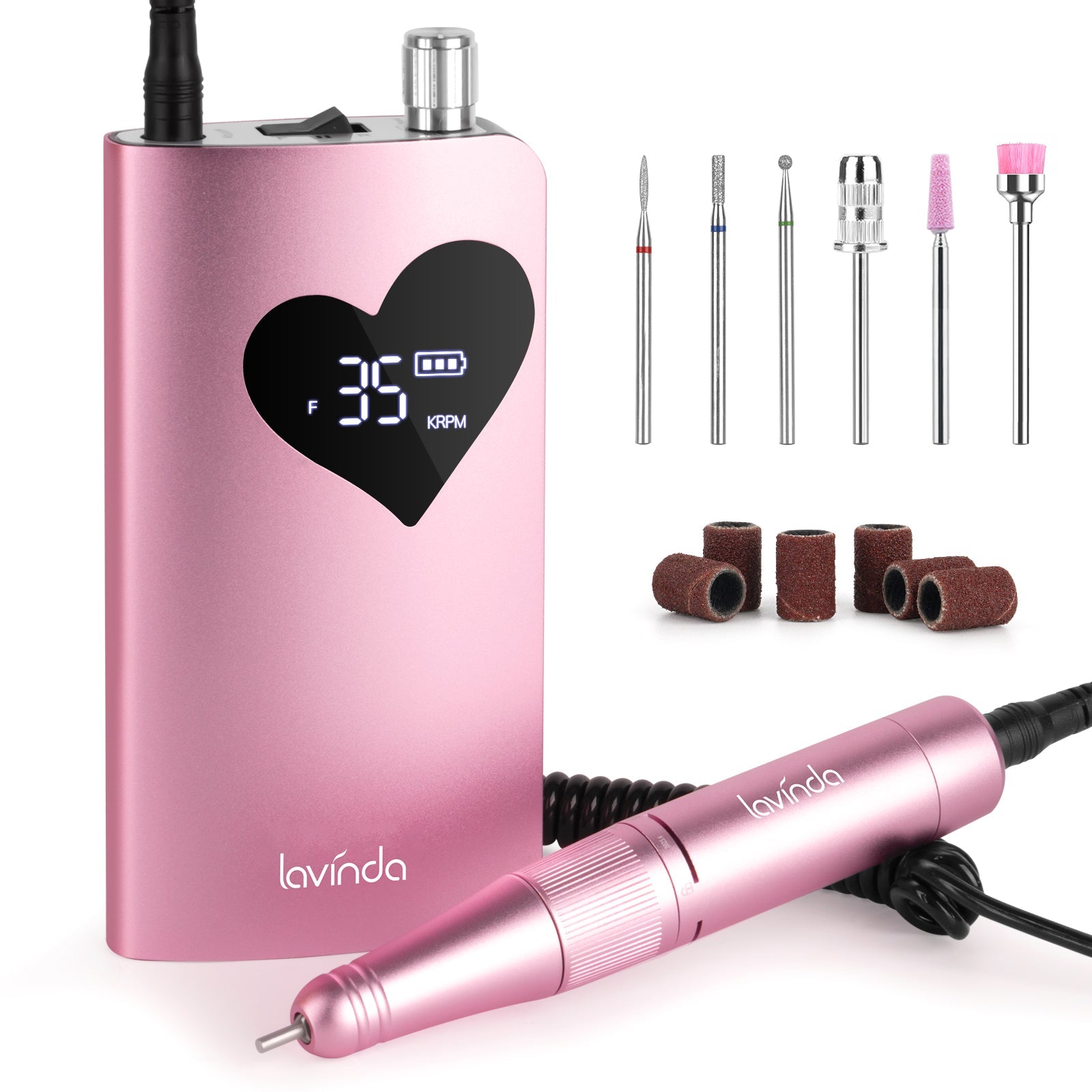 Wand™ Air Nail Drill - Pink - 35,000 RPM Rechargeable