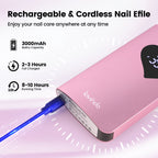 Wand™ Air Nail Drill - Pink - 35,000 RPM Rechargeable
