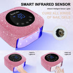 Crown™ Nail Lamp - Pink Diamond - 54W Rechargeable UV/LED