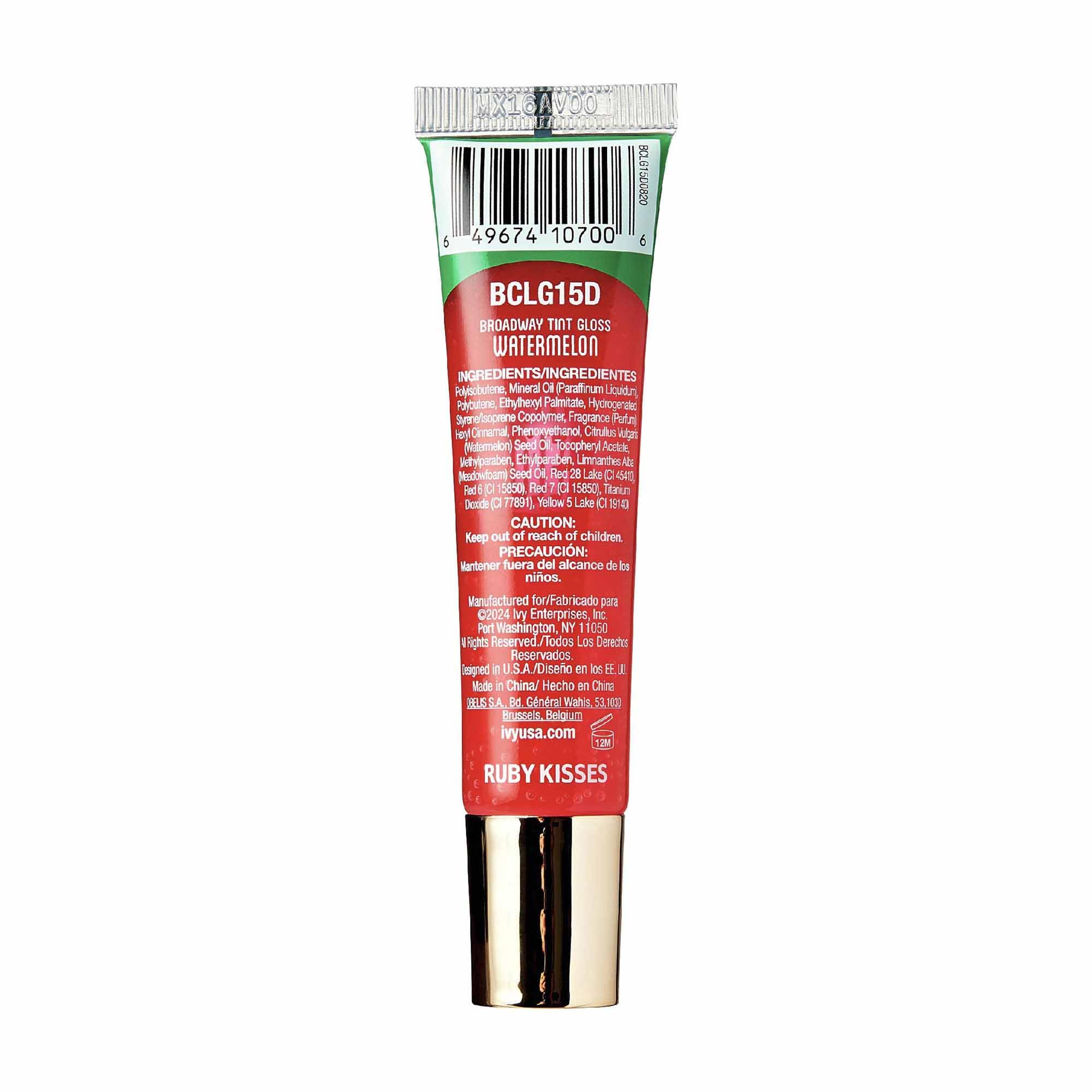 Ruby Kisses Broadway Vita-Lip Clear Lip Gloss (8 Pack), Ultra-Hydrating & Soothing Formula with Vitamins, High-Shine Non-Sticky Finish Lip Balm with Mint, Rosehip, Coconut, Mango, Argan, Honey, Shea