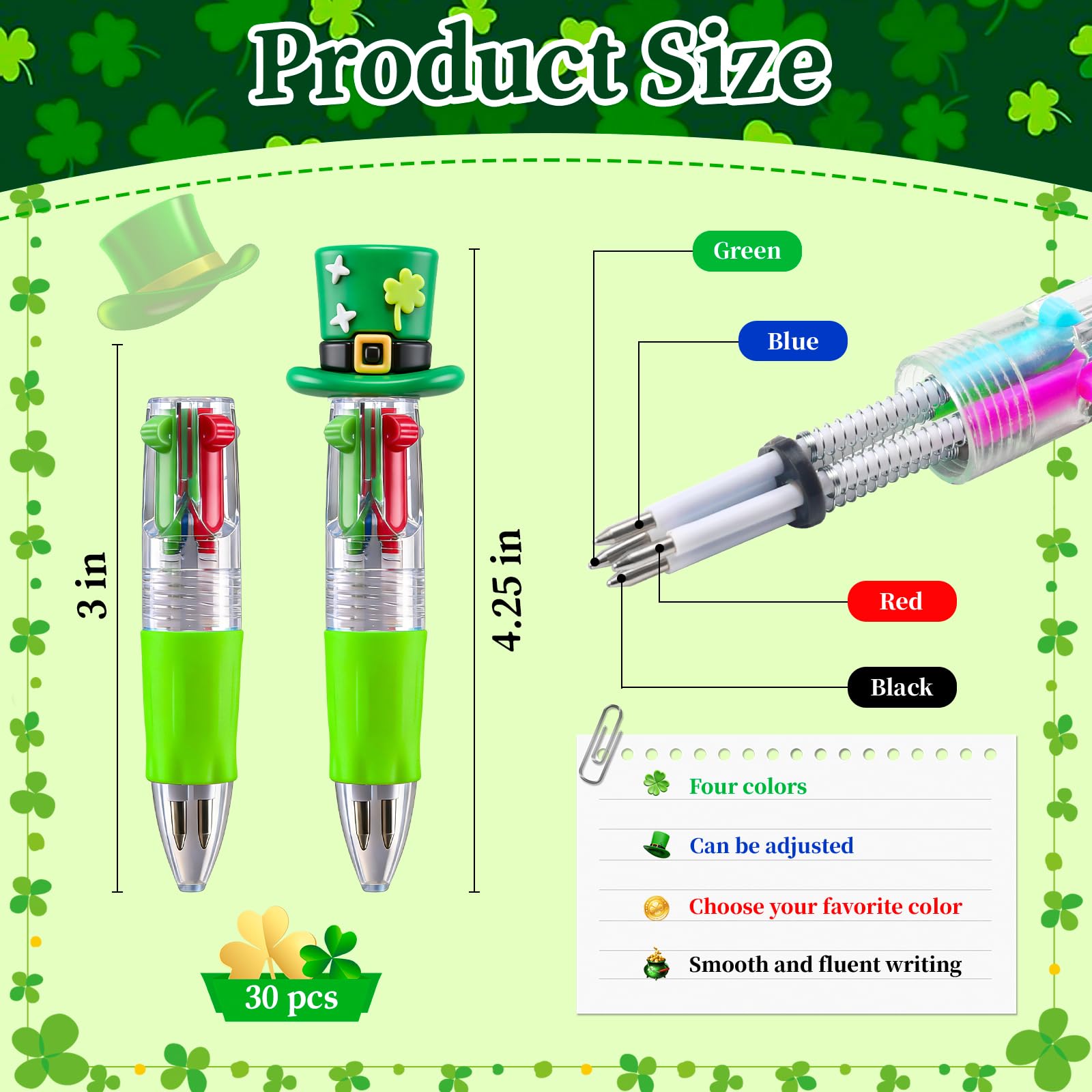 CZWZ 20Pcs Mini Multicolor Pens in One 4-in-1 Cute Pens Bulk for Kids, Fun Kawaii Ballpoint Pens for Birthdays and Children's Party Favors Gifts Teacher School Supplies