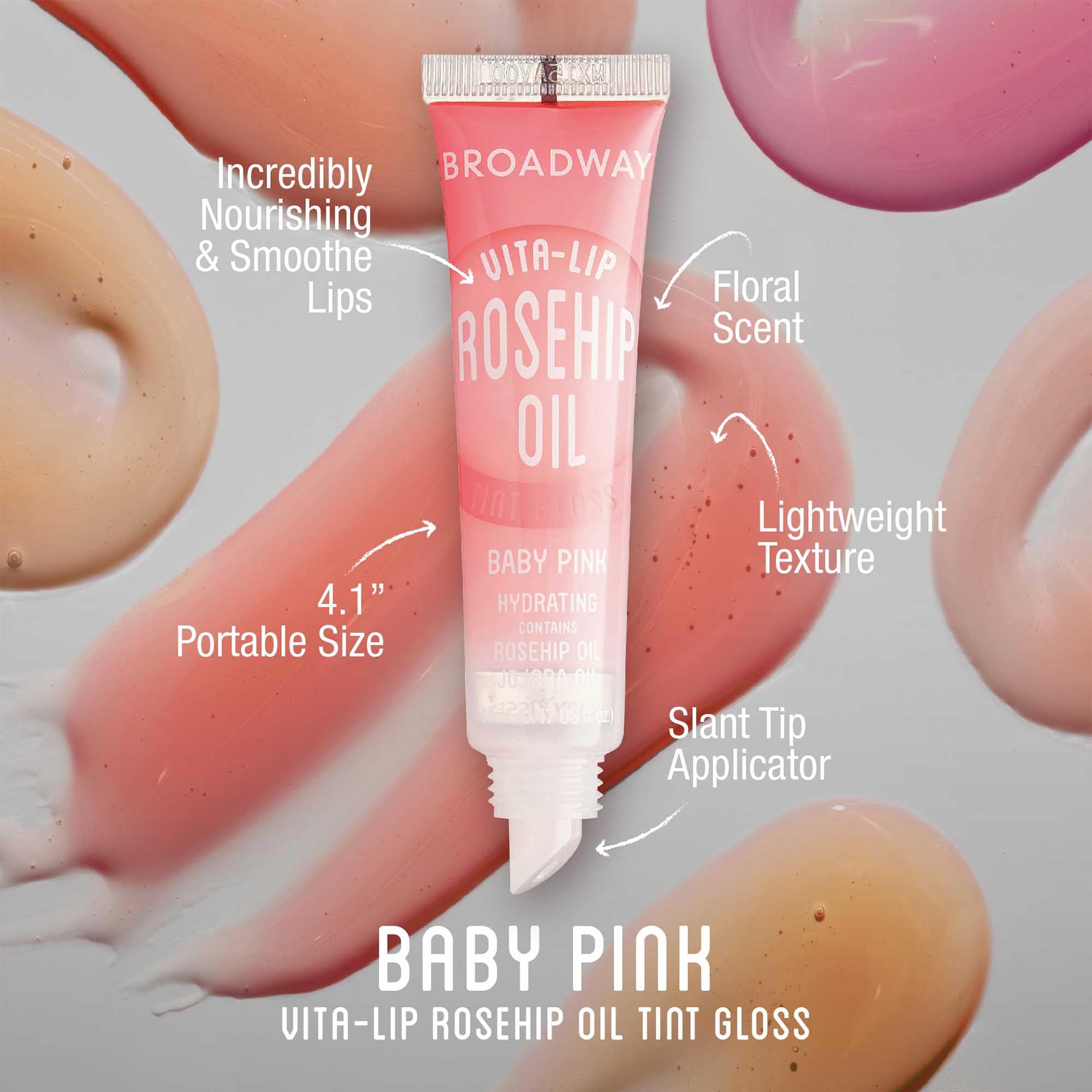 Ruby Kisses Broadway Vita-Lip Clear Lip Gloss (8 Pack), Ultra-Hydrating & Soothing Formula with Vitamins, High-Shine Non-Sticky Finish Lip Balm with Mint, Rosehip, Coconut, Mango, Argan, Honey, Shea