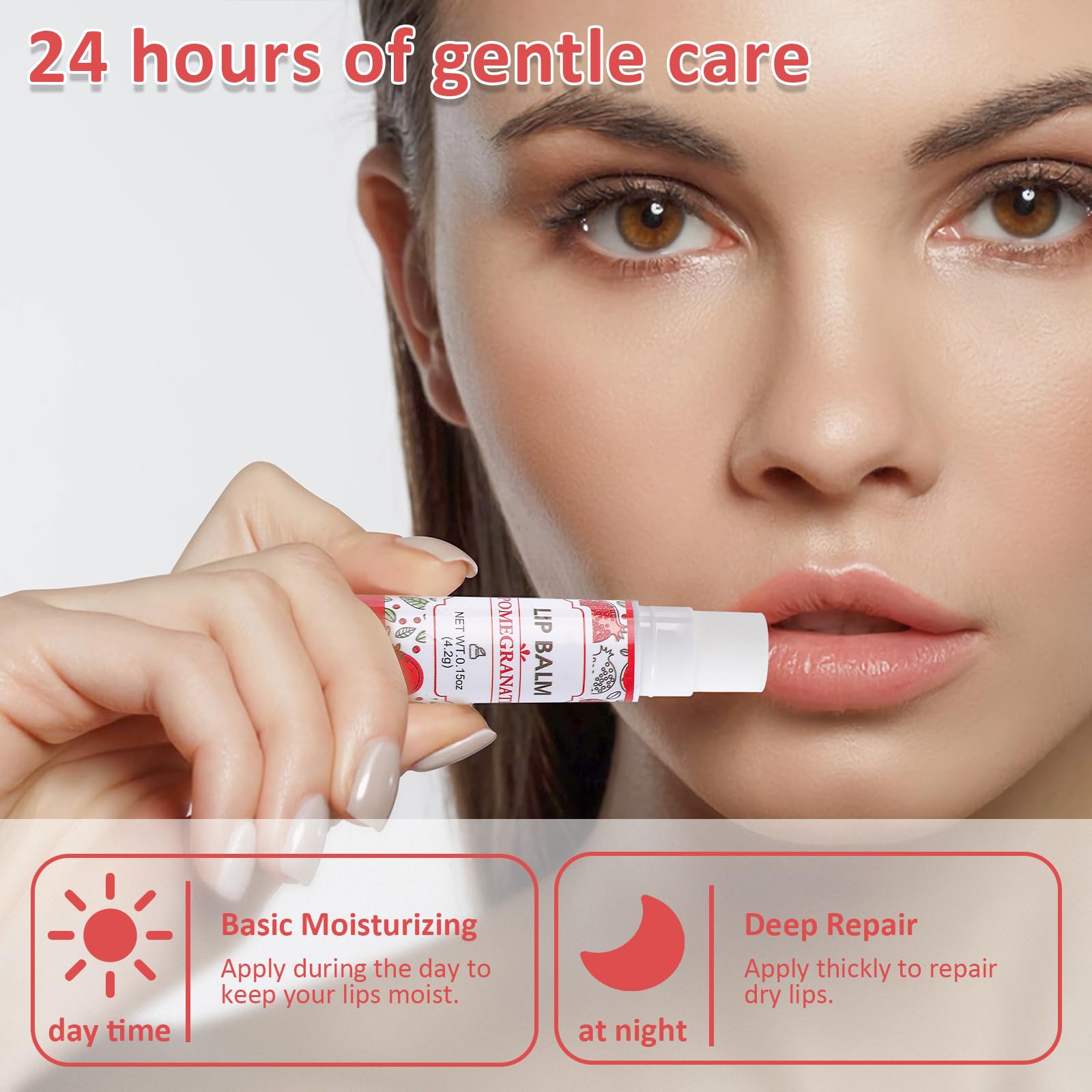 32 Pack Lip Balm, Natural Lip Balm Bulk with Vitamin E and Coconut Oil, Moisturizing Lip Balms for Dry Lips-16 Flavors