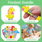 CZWZ 20Pcs Mini Multicolor Pens in One 4-in-1 Cute Pens Bulk for Kids, Fun Kawaii Ballpoint Pens for Birthdays and Children's Party Favors Gifts Teacher School Supplies