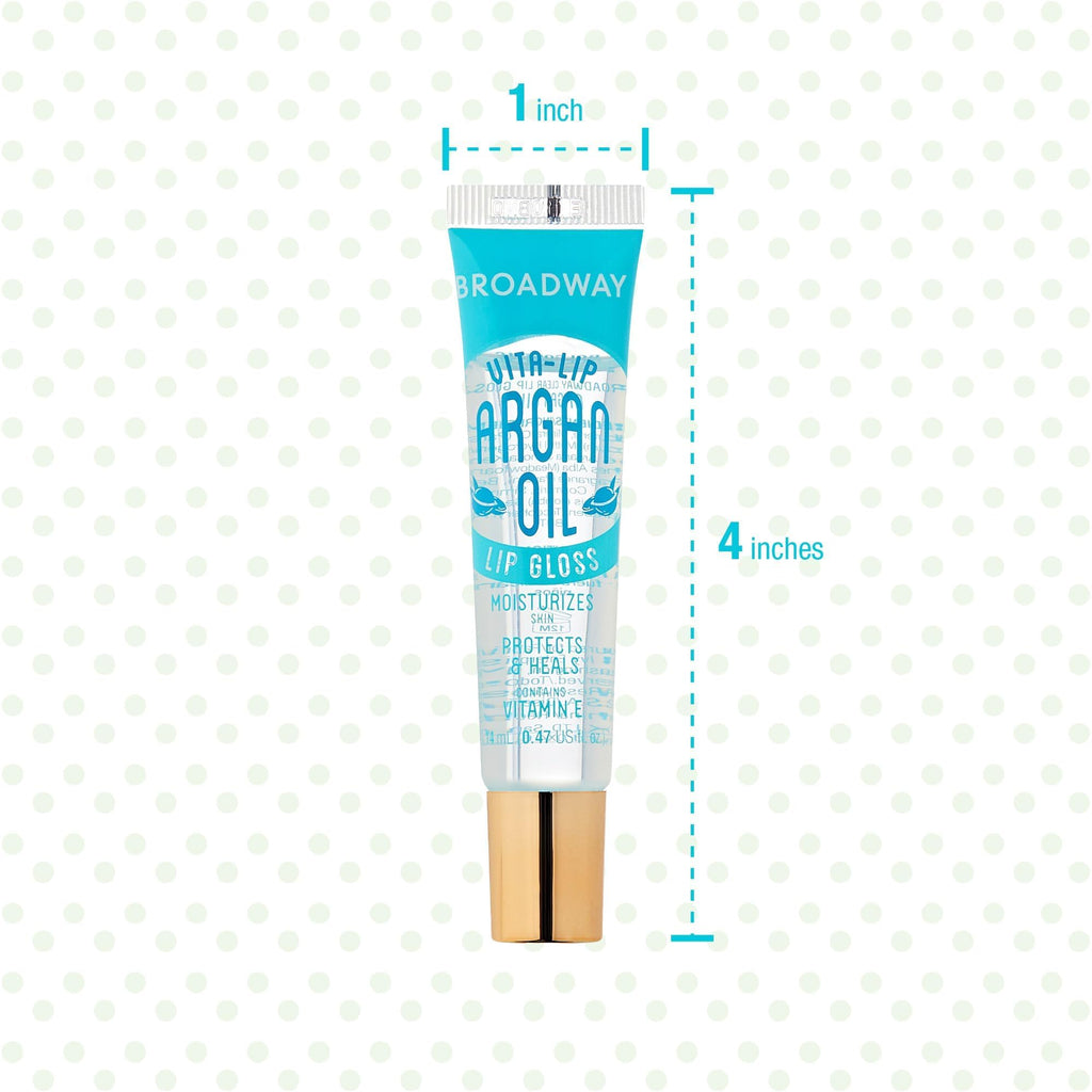 Ruby Kisses Broadway Vita-Lip Clear Lip Gloss (8 Pack), Ultra-Hydrating & Soothing Formula with Vitamins, High-Shine Non-Sticky Finish Lip Balm with Mint, Rosehip, Coconut, Mango, Argan, Honey, Shea