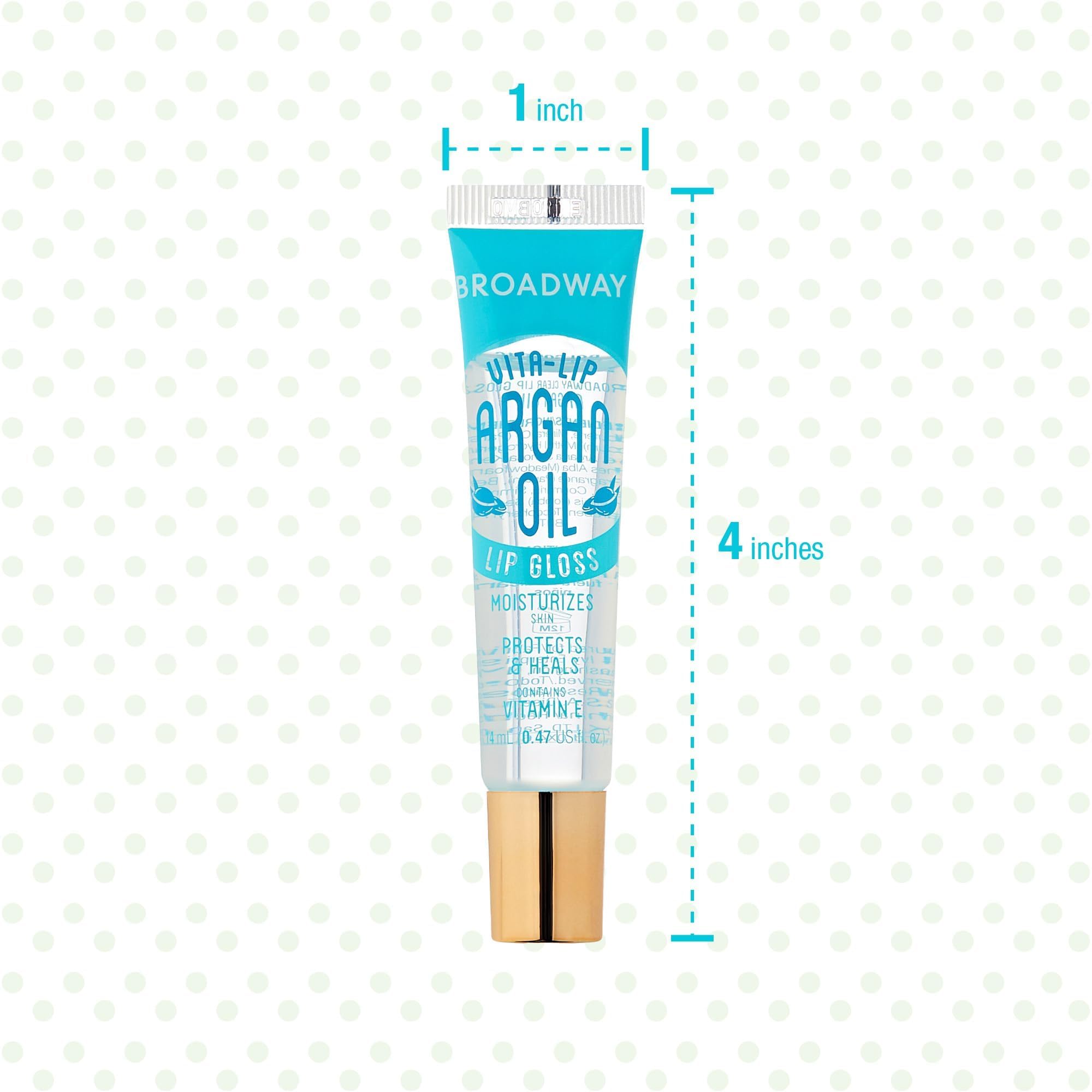 Ruby Kisses Broadway Vita-Lip Clear Lip Gloss (8 Pack), Ultra-Hydrating & Soothing Formula with Vitamins, High-Shine Non-Sticky Finish Lip Balm with Mint, Rosehip, Coconut, Mango, Argan, Honey, Shea
