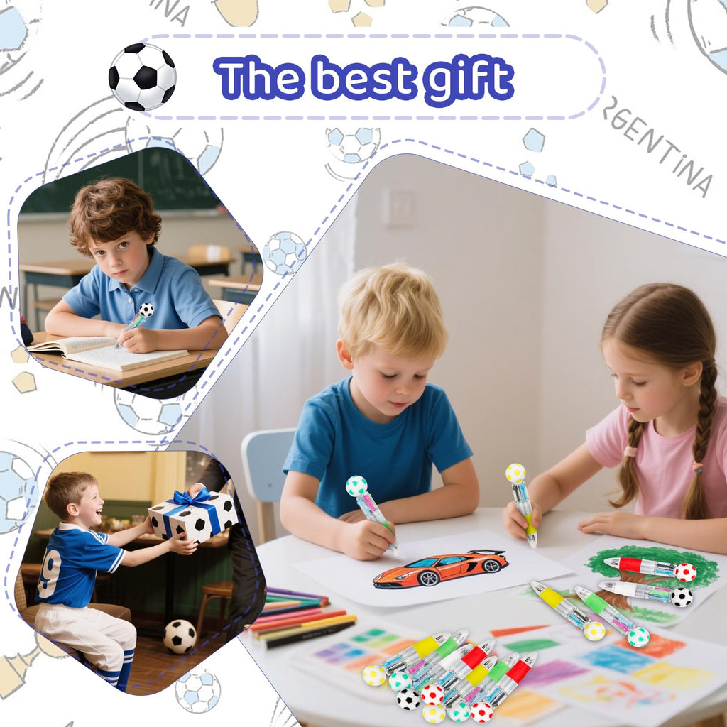 CZWZ 20Pcs Mini Multicolor Pens in One 4-in-1 Cute Pens Bulk for Kids, Fun Kawaii Ballpoint Pens for Birthdays and Children's Party Favors Gifts Teacher School Supplies