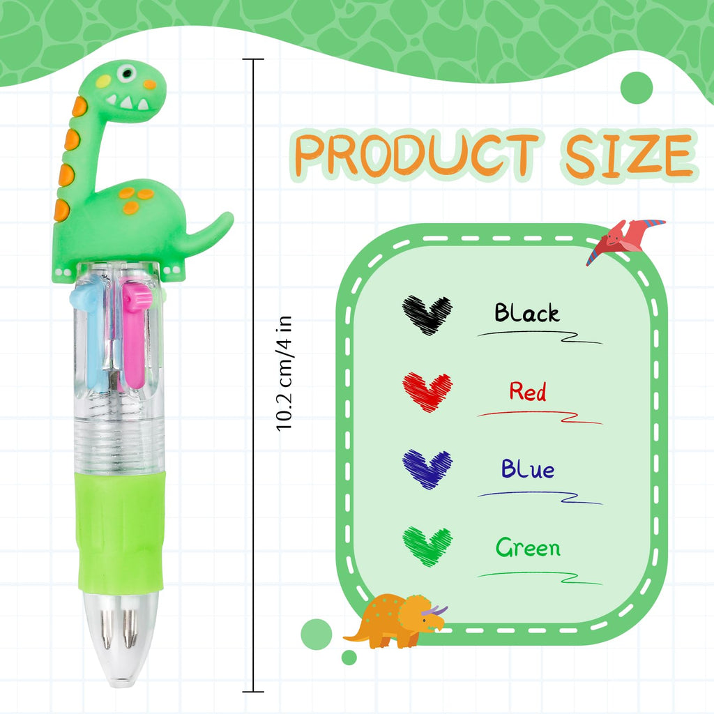CZWZ 20Pcs Mini Multicolor Pens in One 4-in-1 Cute Pens Bulk for Kids, Fun Kawaii Ballpoint Pens for Birthdays and Children's Party Favors Gifts Teacher School Supplies