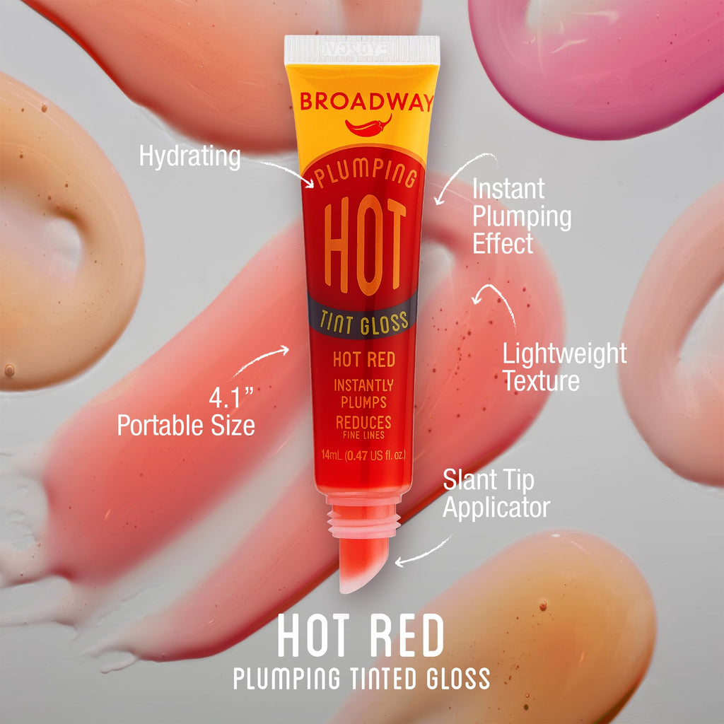 Ruby Kisses Broadway Vita-Lip Clear Lip Gloss (8 Pack), Ultra-Hydrating & Soothing Formula with Vitamins, High-Shine Non-Sticky Finish Lip Balm with Mint, Rosehip, Coconut, Mango, Argan, Honey, Shea