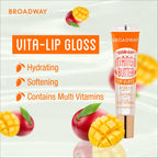 Ruby Kisses Broadway Vita-Lip Clear Lip Gloss (8 Pack), Ultra-Hydrating & Soothing Formula with Vitamins, High-Shine Non-Sticky Finish Lip Balm with Mint, Rosehip, Coconut, Mango, Argan, Honey, Shea