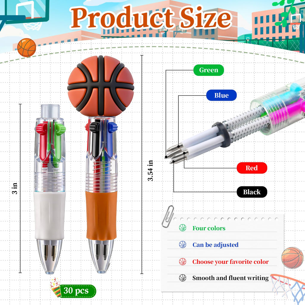 CZWZ 20Pcs Mini Multicolor Pens in One 4-in-1 Cute Pens Bulk for Kids, Fun Kawaii Ballpoint Pens for Birthdays and Children's Party Favors Gifts Teacher School Supplies