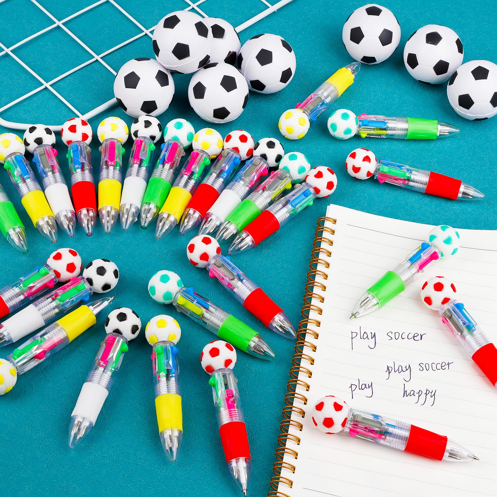 CZWZ 20Pcs Mini Multicolor Pens in One 4-in-1 Cute Pens Bulk for Kids, Fun Kawaii Ballpoint Pens for Birthdays and Children's Party Favors Gifts Teacher School Supplies