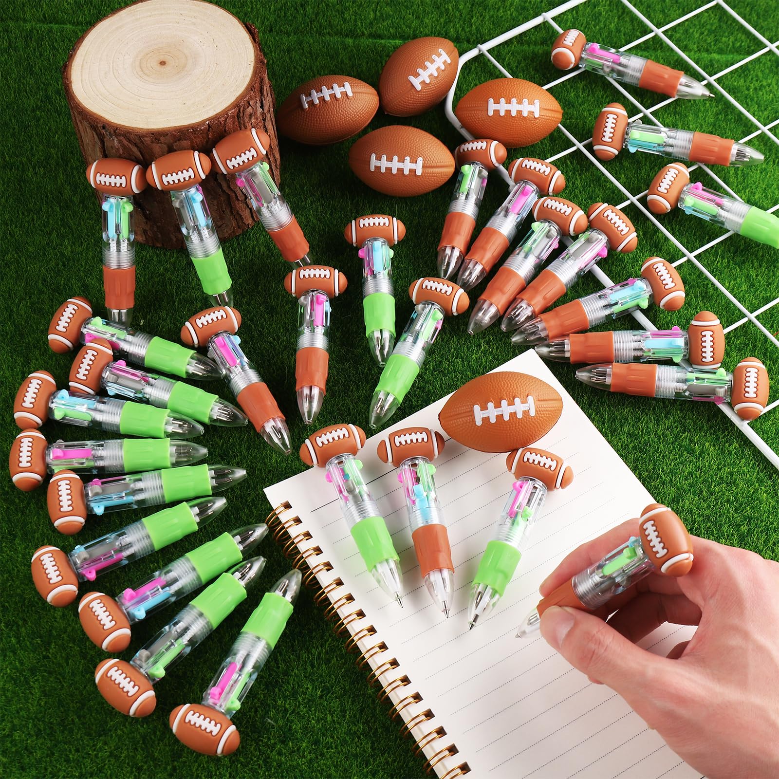 CZWZ 20Pcs Mini Multicolor Pens in One 4-in-1 Cute Pens Bulk for Kids, Fun Kawaii Ballpoint Pens for Birthdays and Children's Party Favors Gifts Teacher School Supplies
