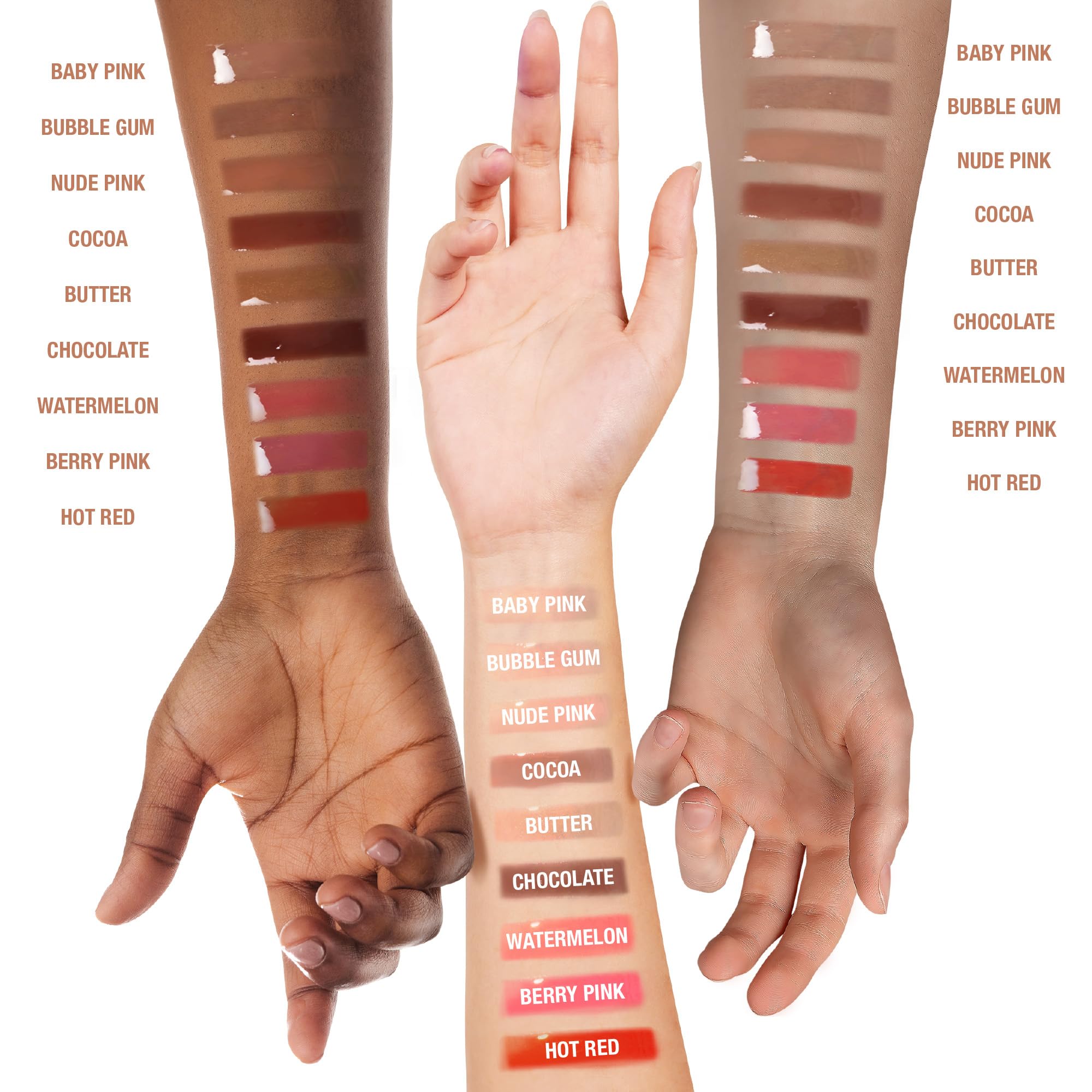 Ruby Kisses Broadway Vita-Lip Clear Lip Gloss (8 Pack), Ultra-Hydrating & Soothing Formula with Vitamins, High-Shine Non-Sticky Finish Lip Balm with Mint, Rosehip, Coconut, Mango, Argan, Honey, Shea