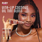 Ruby Kisses Broadway Vita-Lip Clear Lip Gloss (8 Pack), Ultra-Hydrating & Soothing Formula with Vitamins, High-Shine Non-Sticky Finish Lip Balm with Mint, Rosehip, Coconut, Mango, Argan, Honey, Shea
