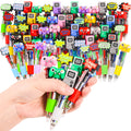 LiYiQ 50 Pcs Video Game Multicolor Pen in One Cartoon Cute Fun 4-in-1 Cute Pens Bulk Kawaii Game Handle Level Up Games Console Shape Cool Ballpoint Pens for Kids Fun Gifts