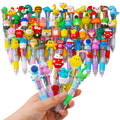 CZWZ 20Pcs Mini Multicolor Pens in One 4-in-1 Cute Pens Bulk for Kids, Fun Kawaii Ballpoint Pens for Birthdays and Children's Party Favors Gifts Teacher School Supplies