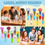 LiYiQ 50 Pcs Video Game Multicolor Pen in One Cartoon Cute Fun 4-in-1 Cute Pens Bulk Kawaii Game Handle Level Up Games Console Shape Cool Ballpoint Pens for Kids Fun Gifts
