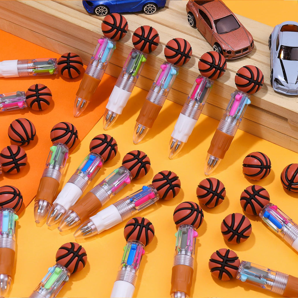 CZWZ 20Pcs Mini Multicolor Pens in One 4-in-1 Cute Pens Bulk for Kids, Fun Kawaii Ballpoint Pens for Birthdays and Children's Party Favors Gifts Teacher School Supplies