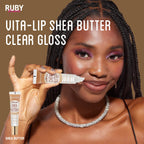 Ruby Kisses Broadway Vita-Lip Clear Lip Gloss (8 Pack), Ultra-Hydrating & Soothing Formula with Vitamins, High-Shine Non-Sticky Finish Lip Balm with Mint, Rosehip, Coconut, Mango, Argan, Honey, Shea