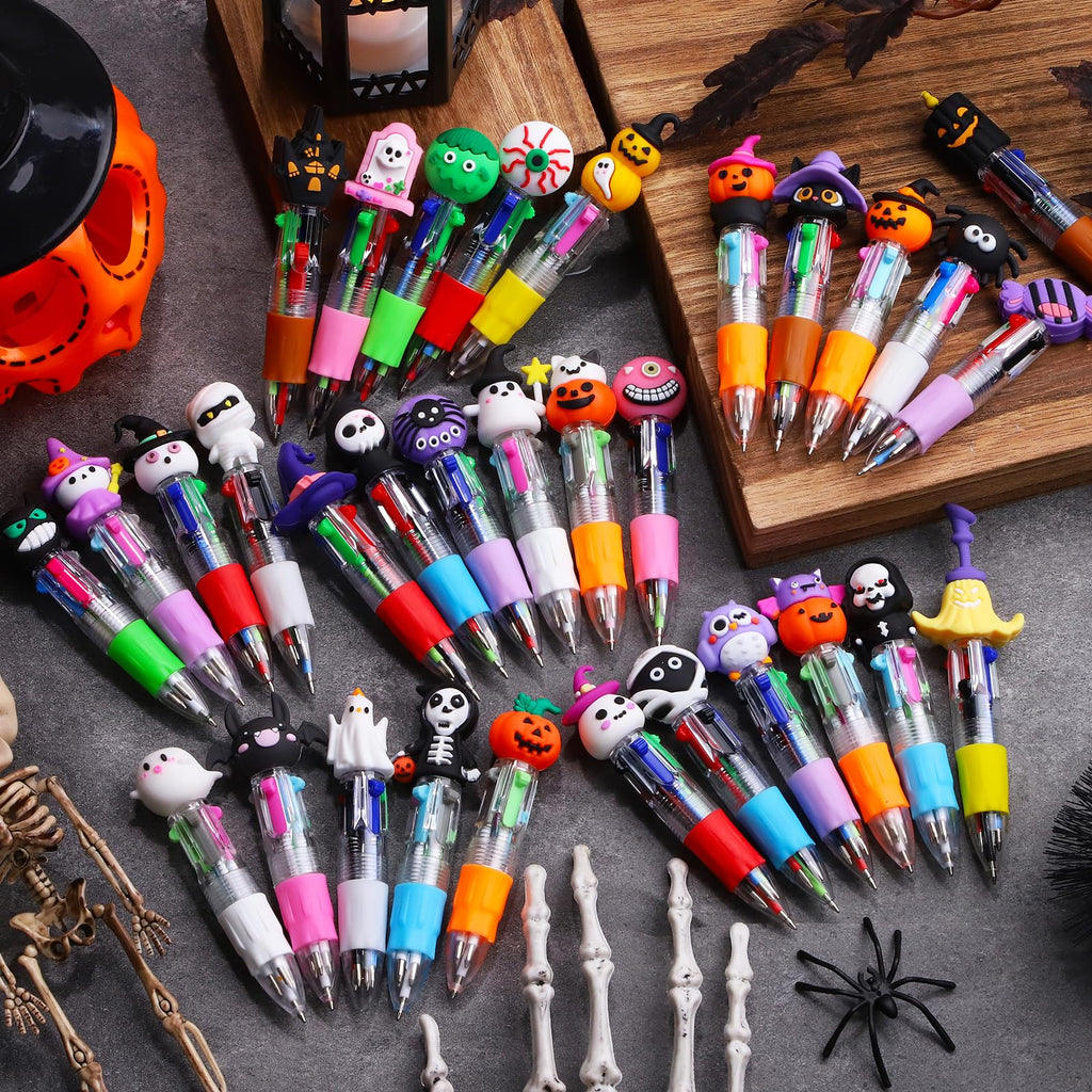 CZWZ 20Pcs Mini Multicolor Pens in One 4-in-1 Cute Pens Bulk for Kids, Fun Kawaii Ballpoint Pens for Birthdays and Children's Party Favors Gifts Teacher School Supplies