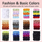 Velvet Scrunchies for  Women, Girls & Kids 60 Bulk Pack, Soft Hair Scrunchie Hair Ties Scrunchy for Thick, Curly, Medium, Thin, Fine Hair, No Damage & Non Slip, Colorful Hair Accessories