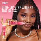 Ruby Kisses Broadway Vita-Lip Clear Lip Gloss (8 Pack), Ultra-Hydrating & Soothing Formula with Vitamins, High-Shine Non-Sticky Finish Lip Balm with Mint, Rosehip, Coconut, Mango, Argan, Honey, Shea