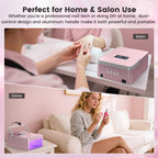 NovaGlow™ Pro Nail Lamp - Rose Gold - 60W Rechargeable UV/LED