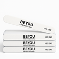 BEYOU Professional Nail Files 180/240 Grit, Plastic Base
