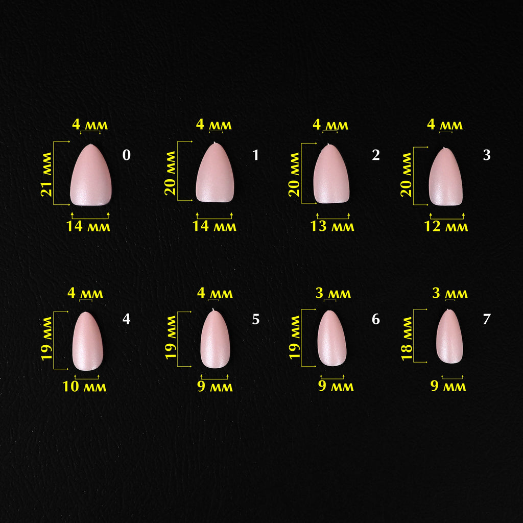 KOMILFO SOFAST NAIL FROMS NUDE ALMOND SHORT, 360 PCS 456075