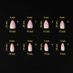 KOMILFO SOFAST NAIL FROMS NUDE ALMOND SHORT, 360 PCS 456075