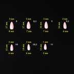 KOMILFO SOFAST NAIL FROMS NUDE ALMOND SHORT, 360 PCS 456075